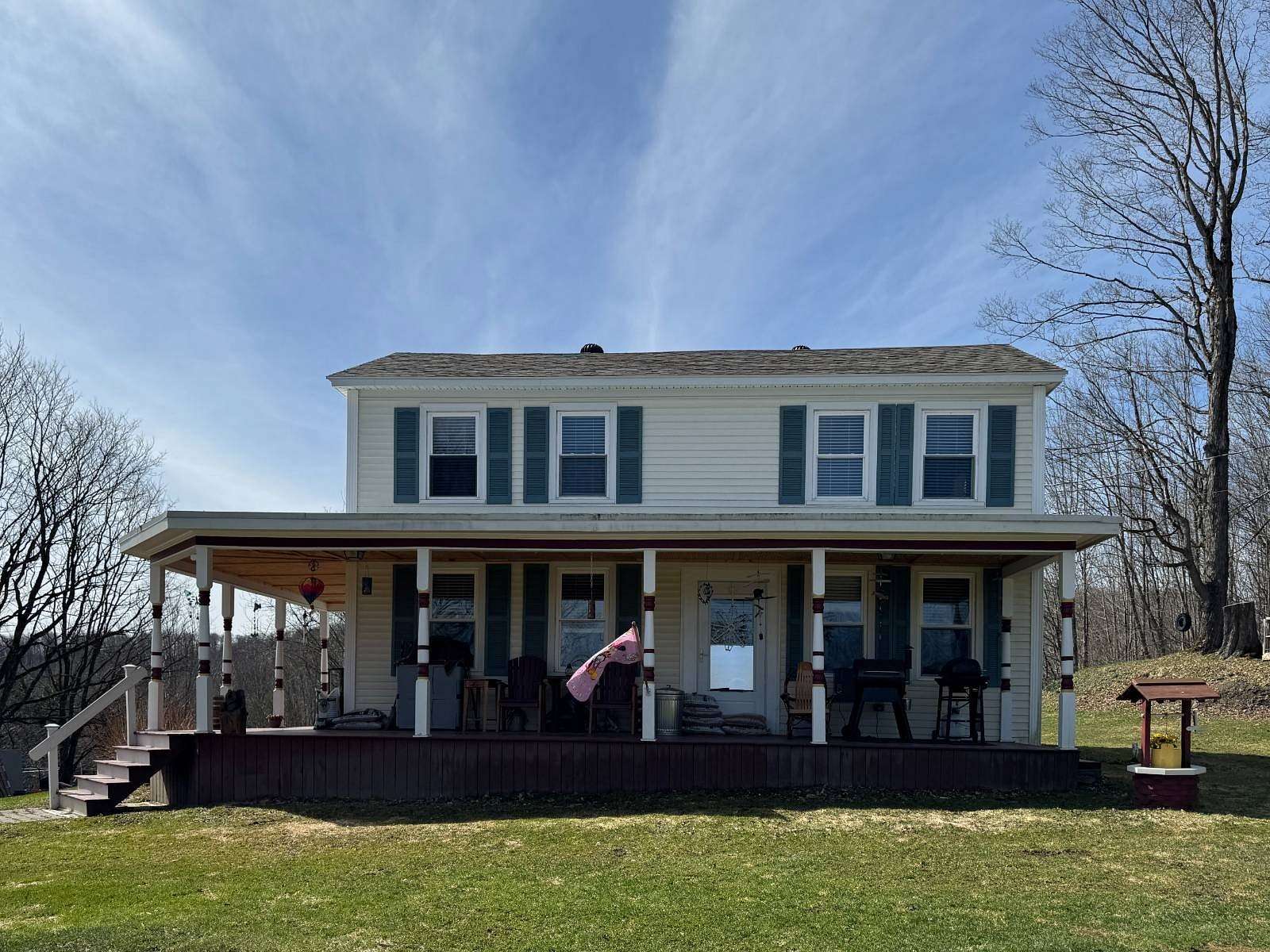 5.48 Acres of Residential Land with Home for Sale in Burlington Flats, New York