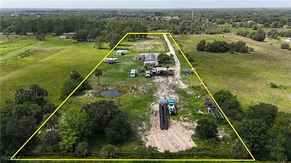5 Acres of Residential Land with Home for Sale in Fort Myers, Florida