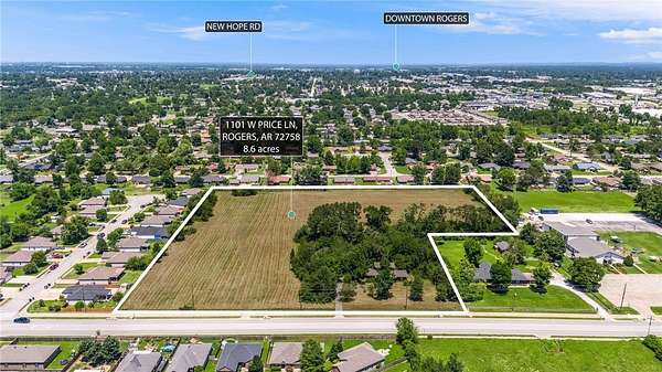 8.1 Acres of Mixed-Use Land for Sale in Rogers, Arkansas