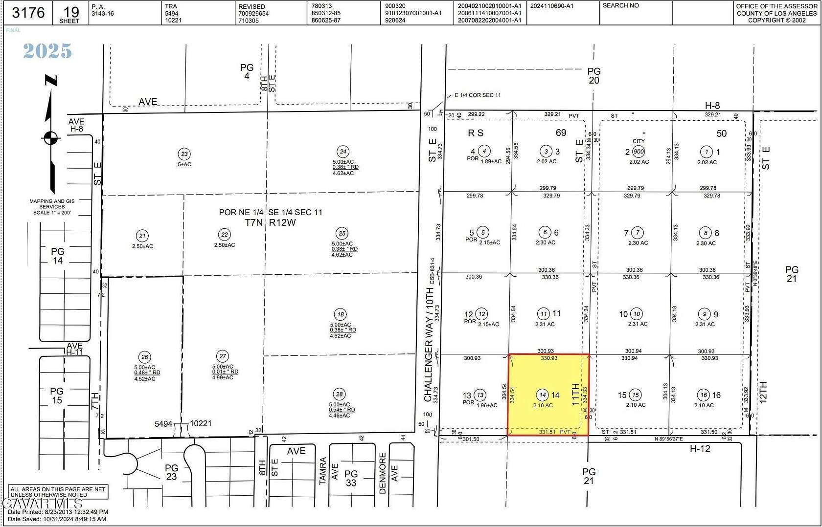 2.54 Acres of Land for Sale in Lancaster, California