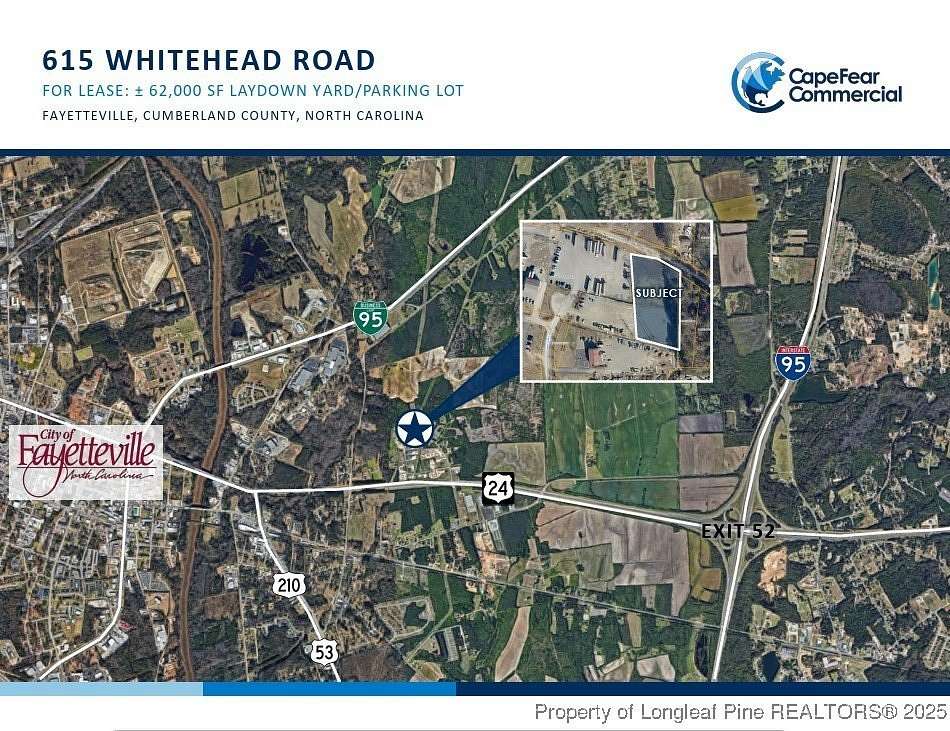 1.42 Acres of Commercial Land for Lease in Fayetteville, North Carolina