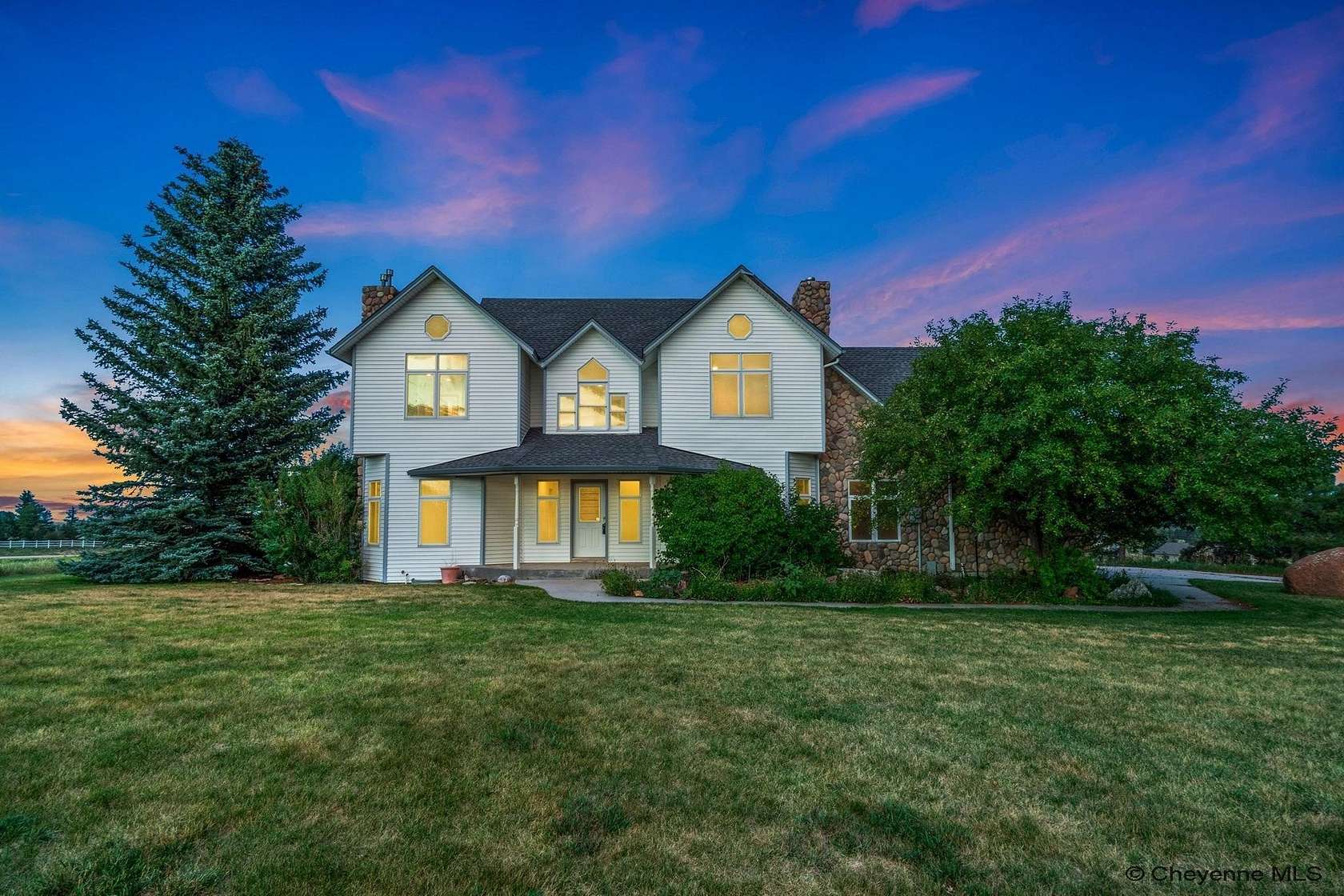 4.6 Acres of Residential Land with Home for Sale in Cheyenne, Wyoming