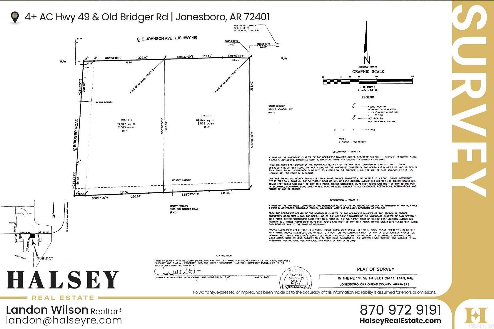 4.13 Acres of Commercial Land for Sale in Jonesboro, Arkansas