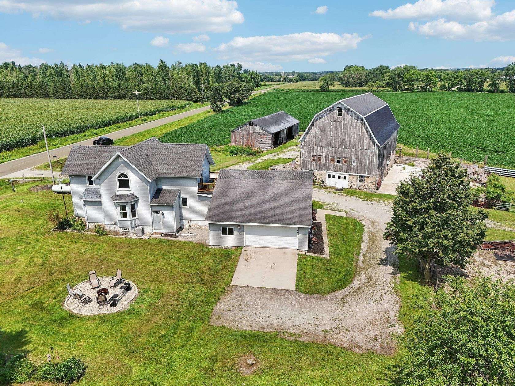 5.5 Acres of Land with Home for Sale in Reeseville, Wisconsin