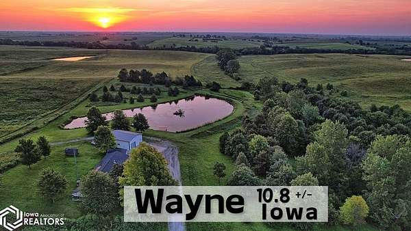 10.8 Acres of Recreational Land with Home for Sale in Corydon, Iowa