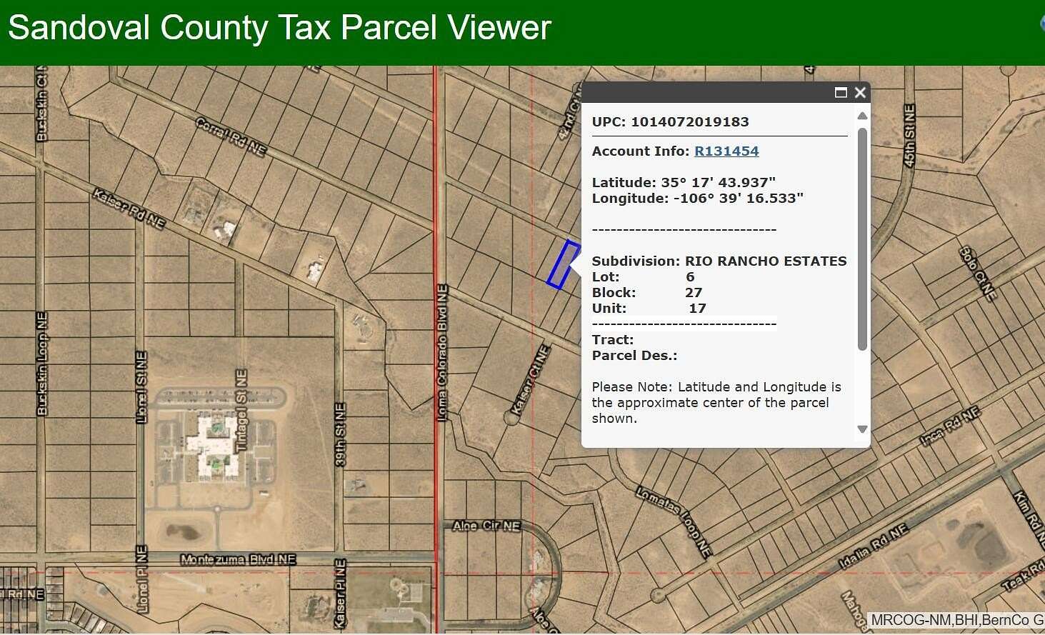 0.5 Acres of Residential Land for Sale in Rio Rancho, New Mexico