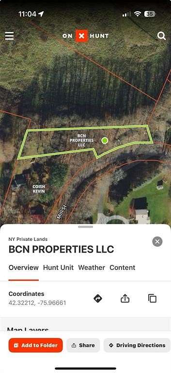 0.58 Acres of Land for Sale in Whitney Point, New York