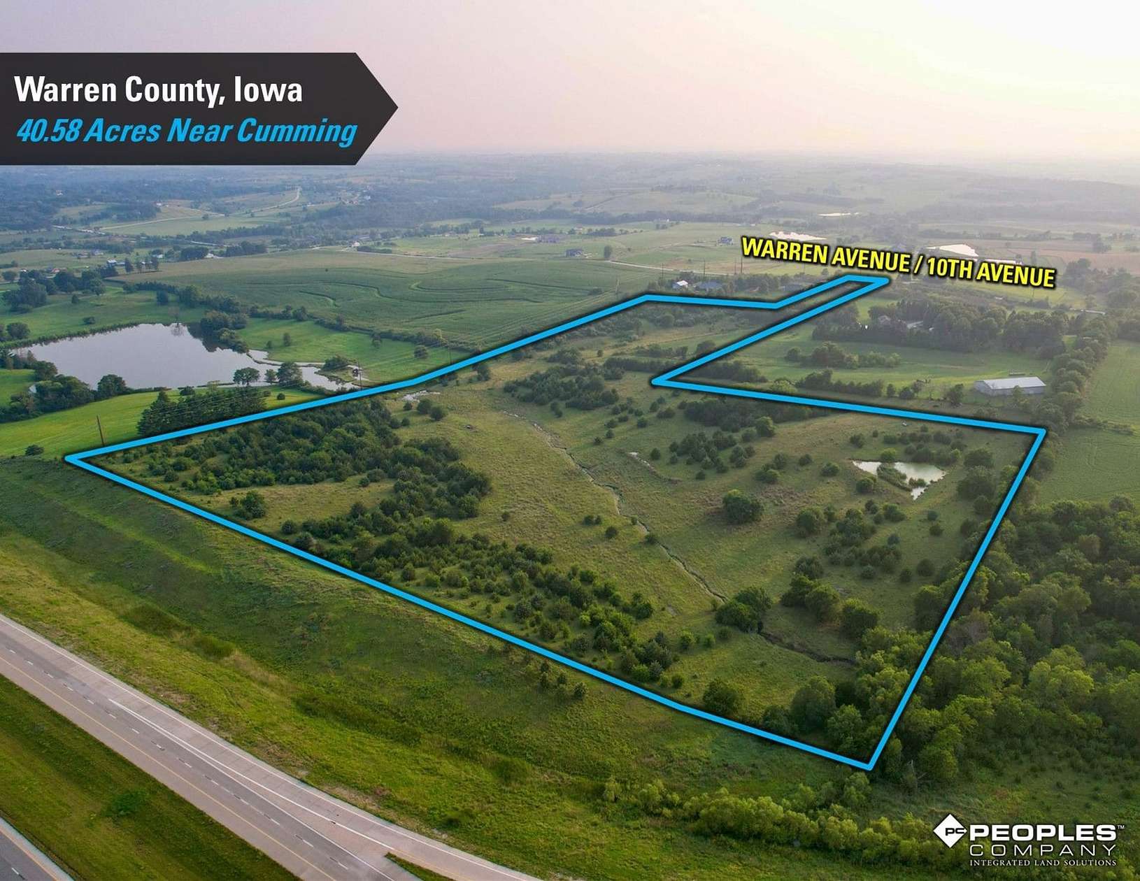 40.6 Acres of Recreational Land & Farm for Sale in Cumming, Iowa