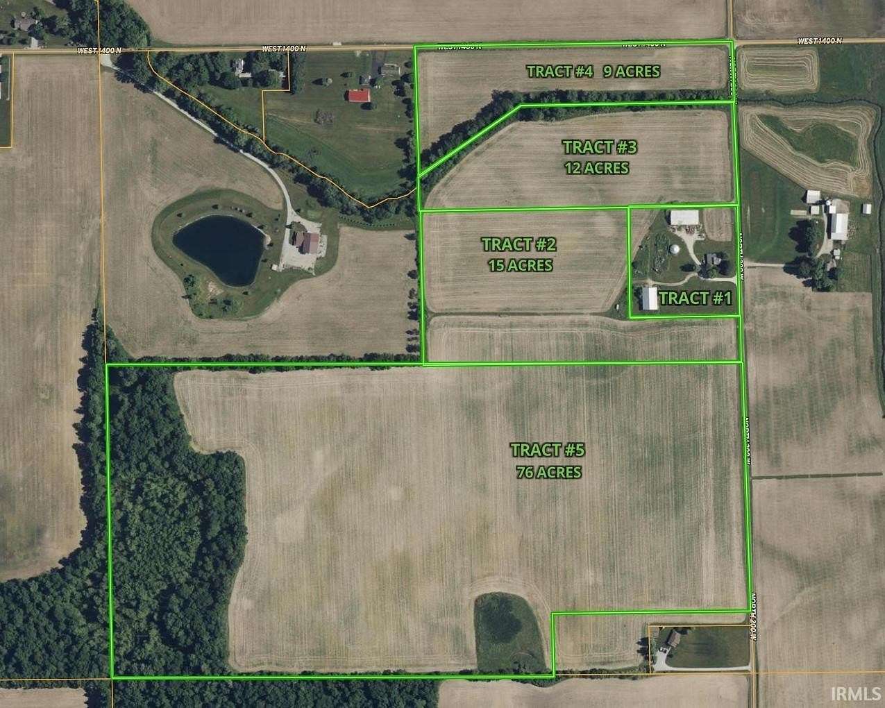 76 Acres of Recreational Land & Farm for Auction in North Manchester, Indiana