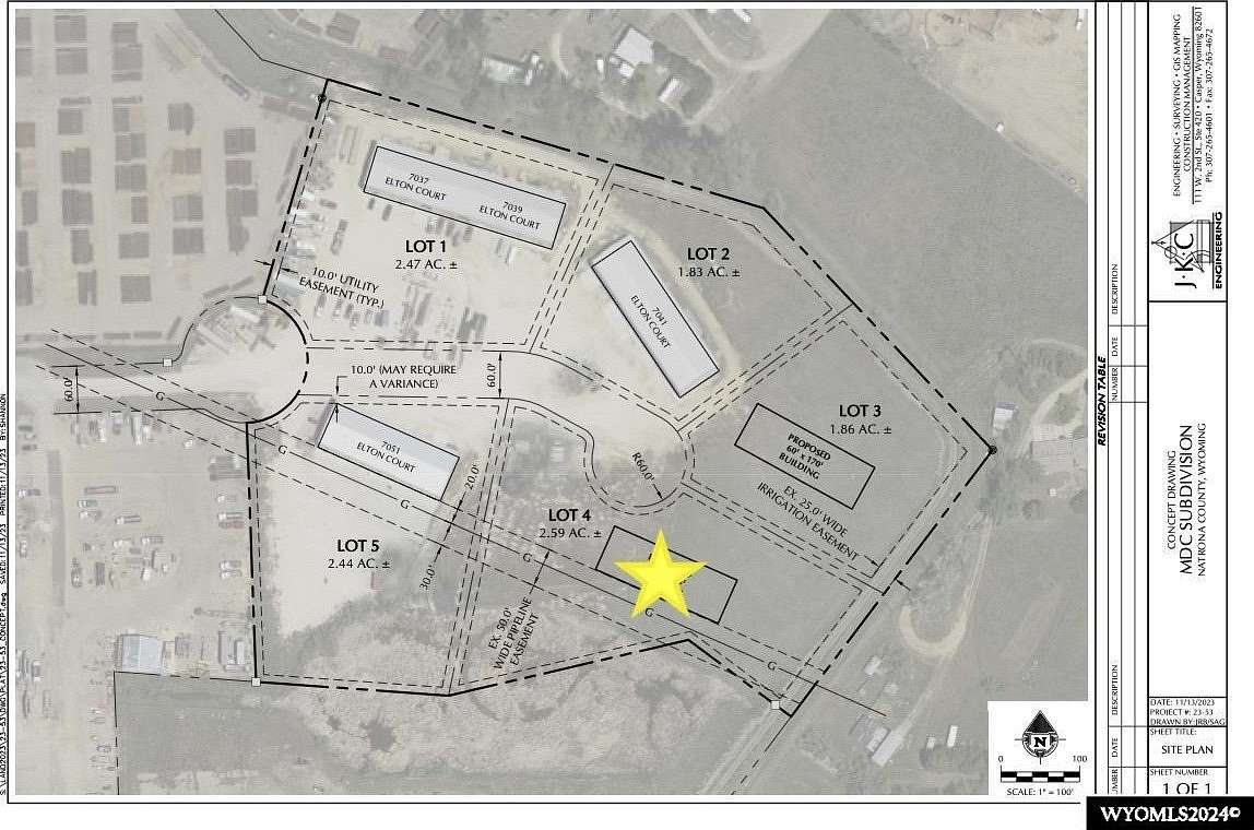 2.59 Acres of Commercial Land for Sale in Casper, Wyoming