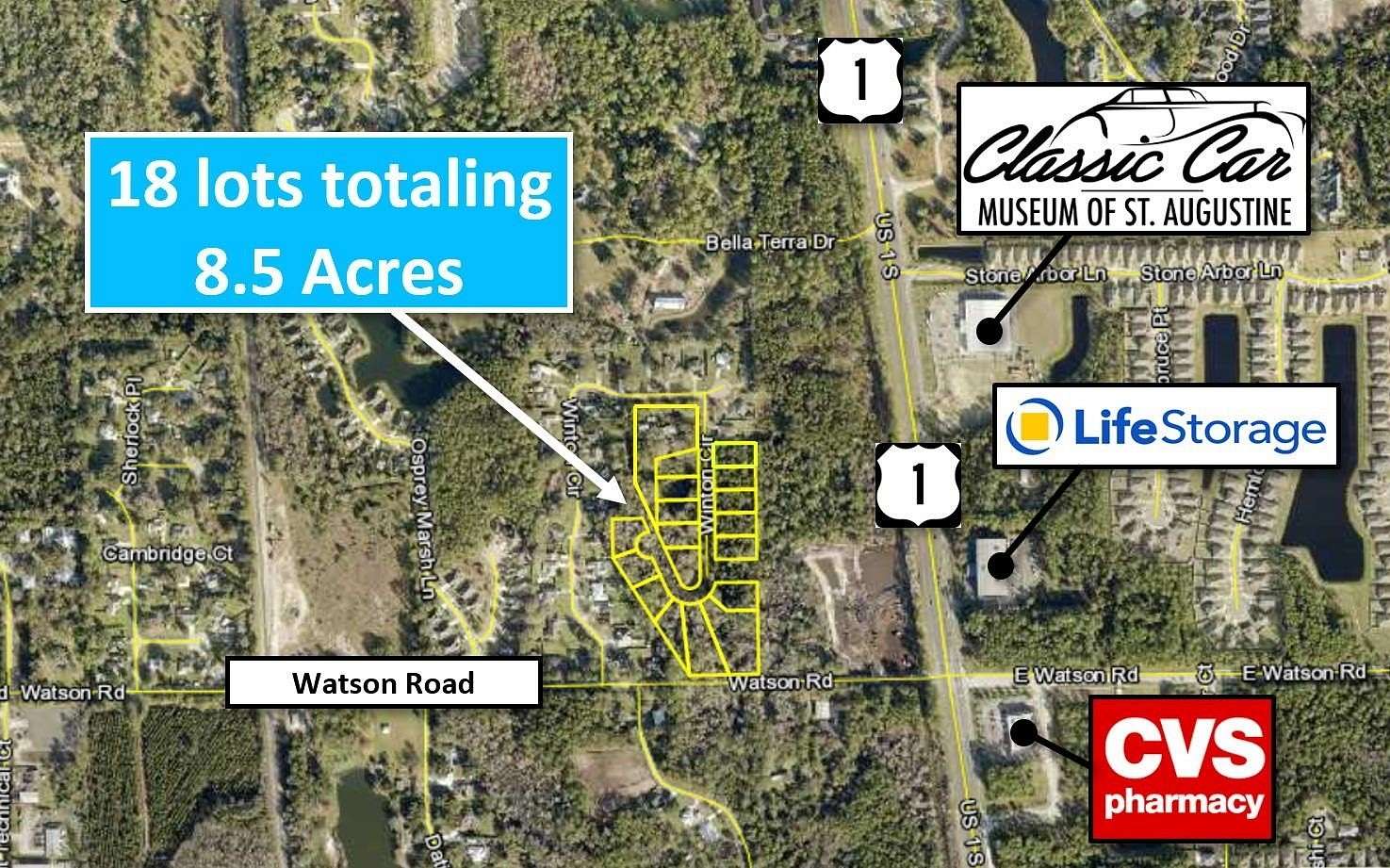 8.5 Acres of Residential Land for Sale in St. Augustine, Florida