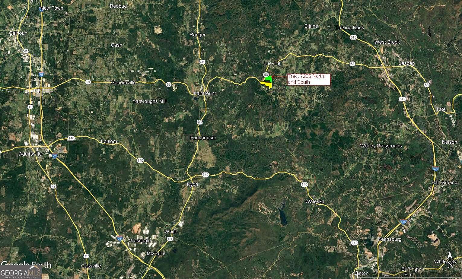 156 Acres of Recreational Land & Farm for Sale in Fairmount, Georgia