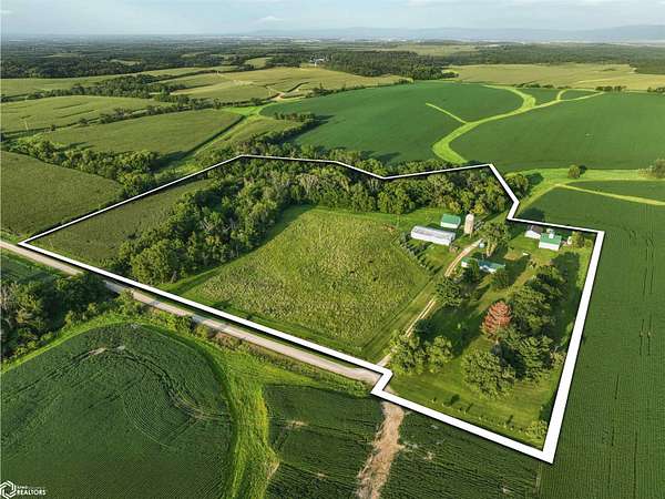 20.4 Acres of Agricultural Land with Home for Auction in Tipton, Iowa