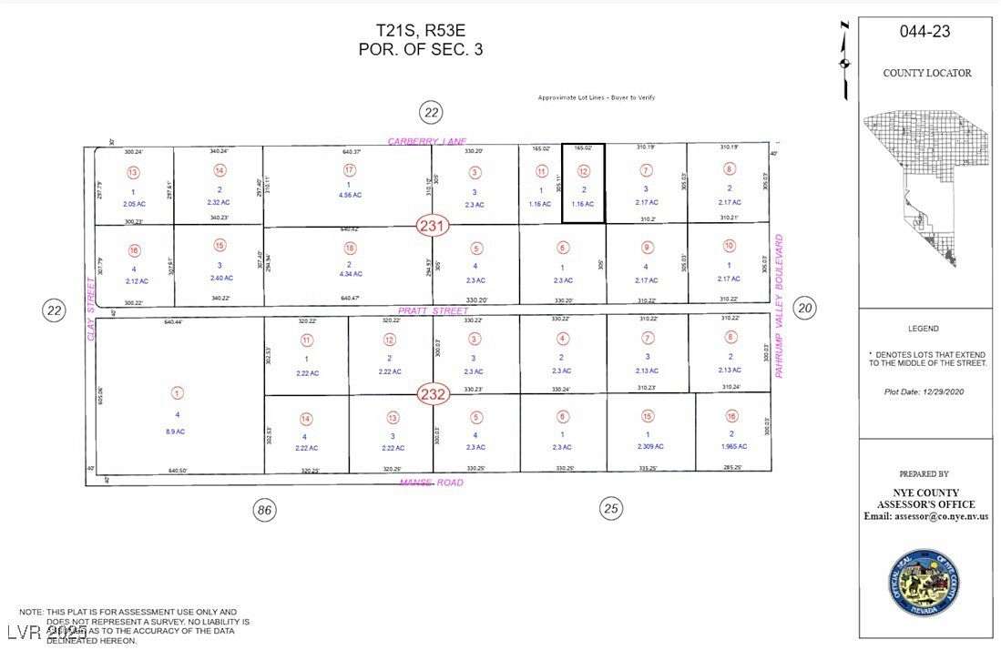 1.16 Acres of Residential Land for Sale in Pahrump, Nevada