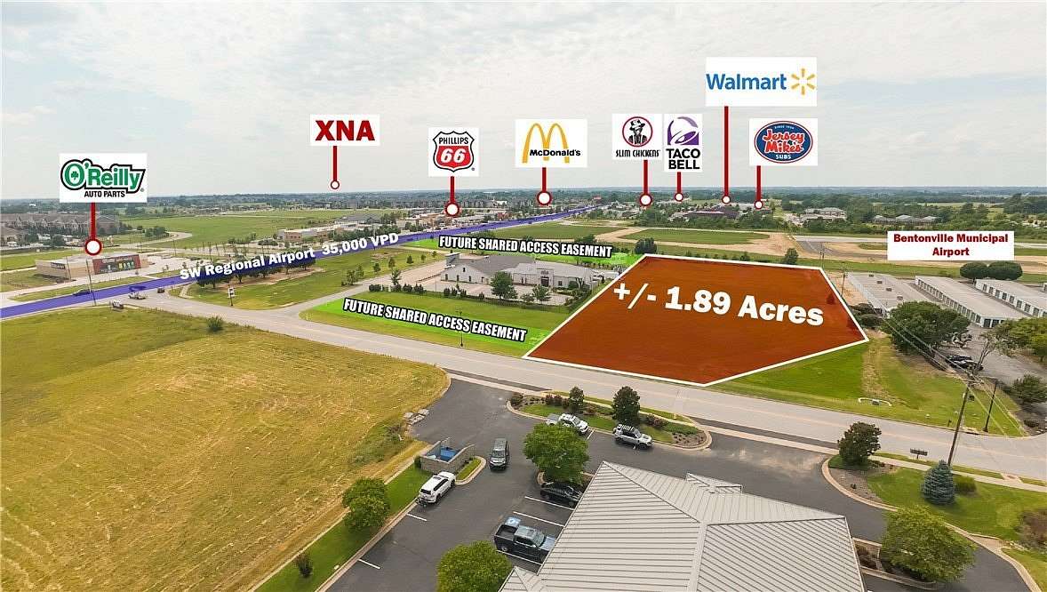 1.89 Acres of Commercial Land for Sale in Bentonville, Arkansas