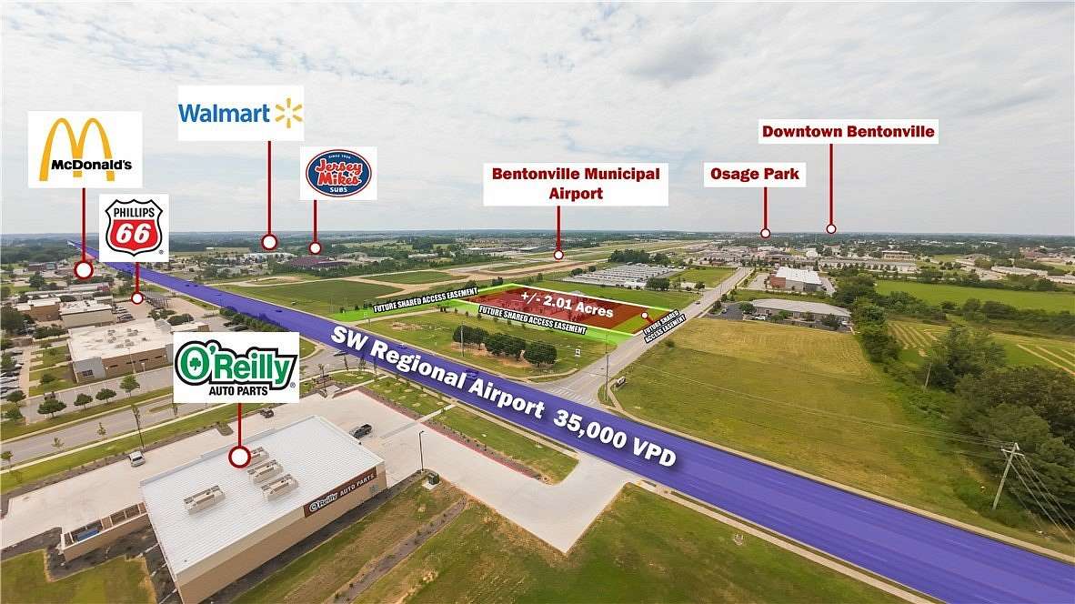 2 Acres of Improved Mixed-Use Land for Sale in Bentonville, Arkansas