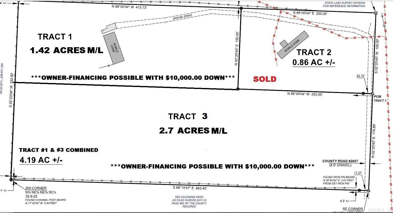 2.7 Acres of Land for Sale in Knoxville, Arkansas