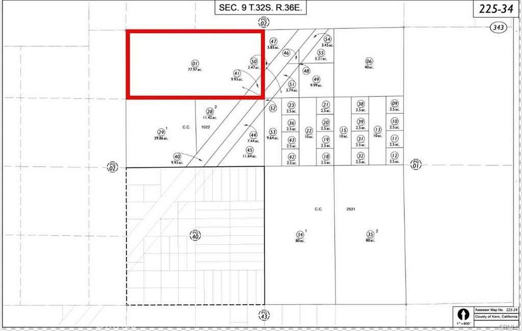 77.9 Acres of Land for Sale in Mojave, California