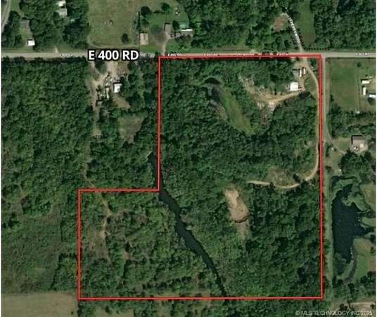 33 Acres of Recreational Land with Home for Auction in Claremore, Oklahoma