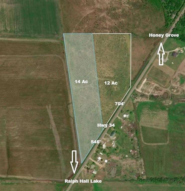 12 Acres of Mixed-Use Land for Sale in Honey Grove, Texas