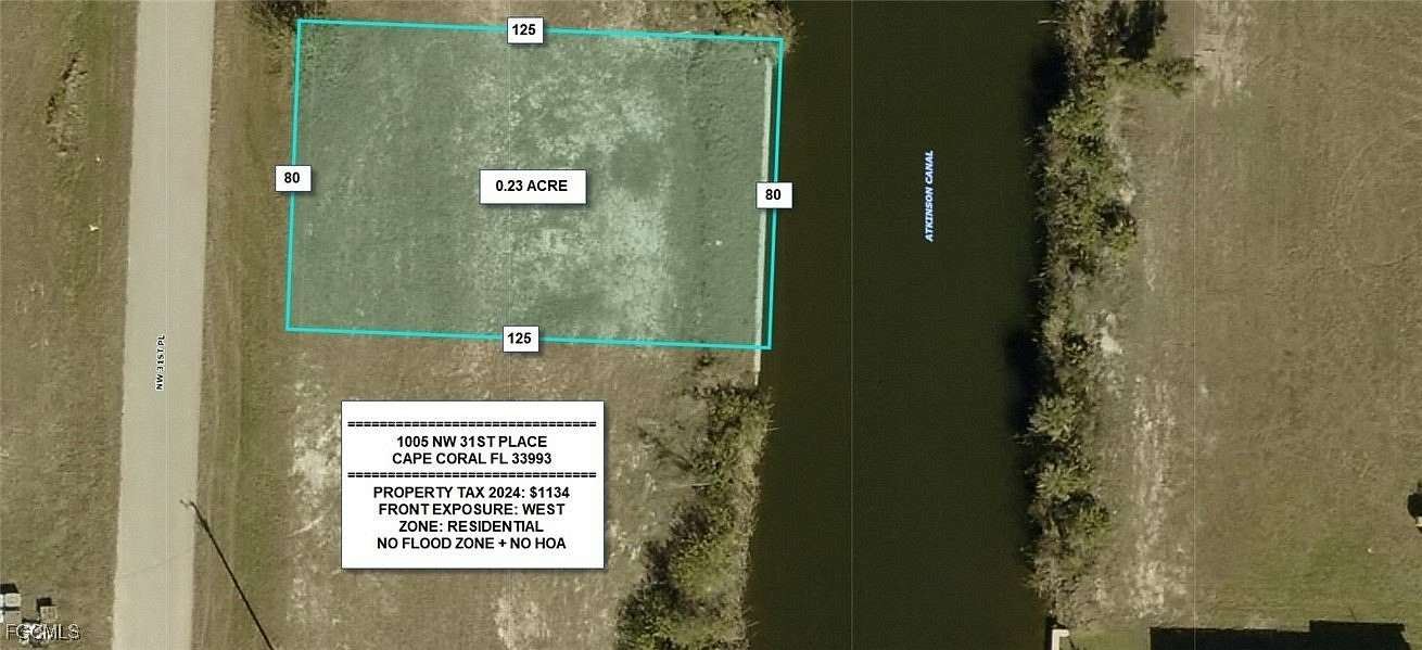 0.23 Acres of Residential Land for Sale in Cape Coral, Florida