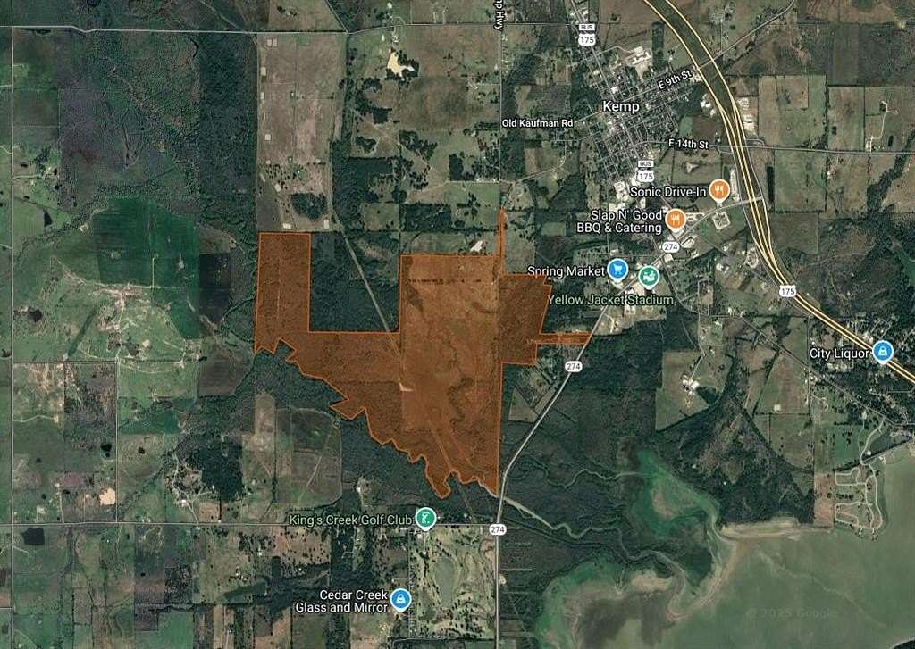 753 Acres of Recreational Land for Sale in Kemp, Texas