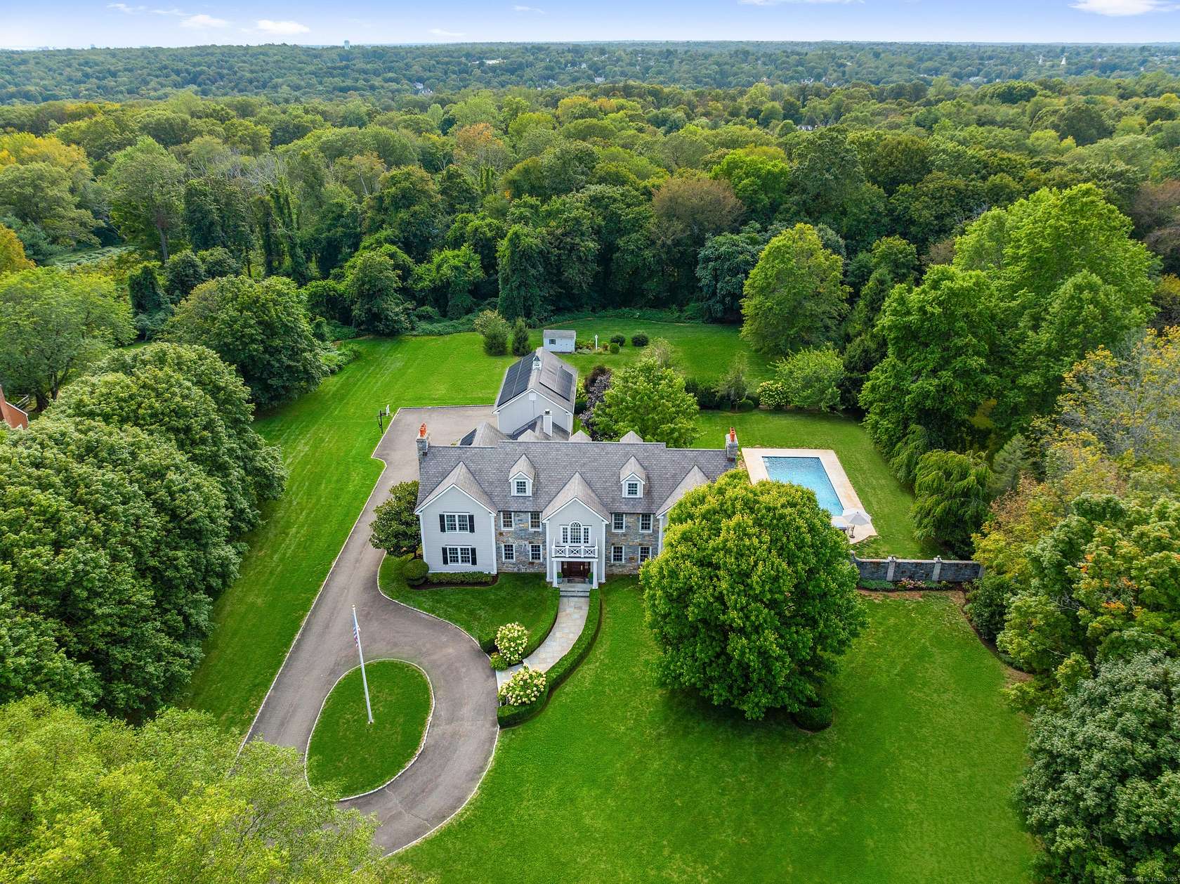 2.29 Acres of Residential Land with Home for Sale in New Canaan, Connecticut