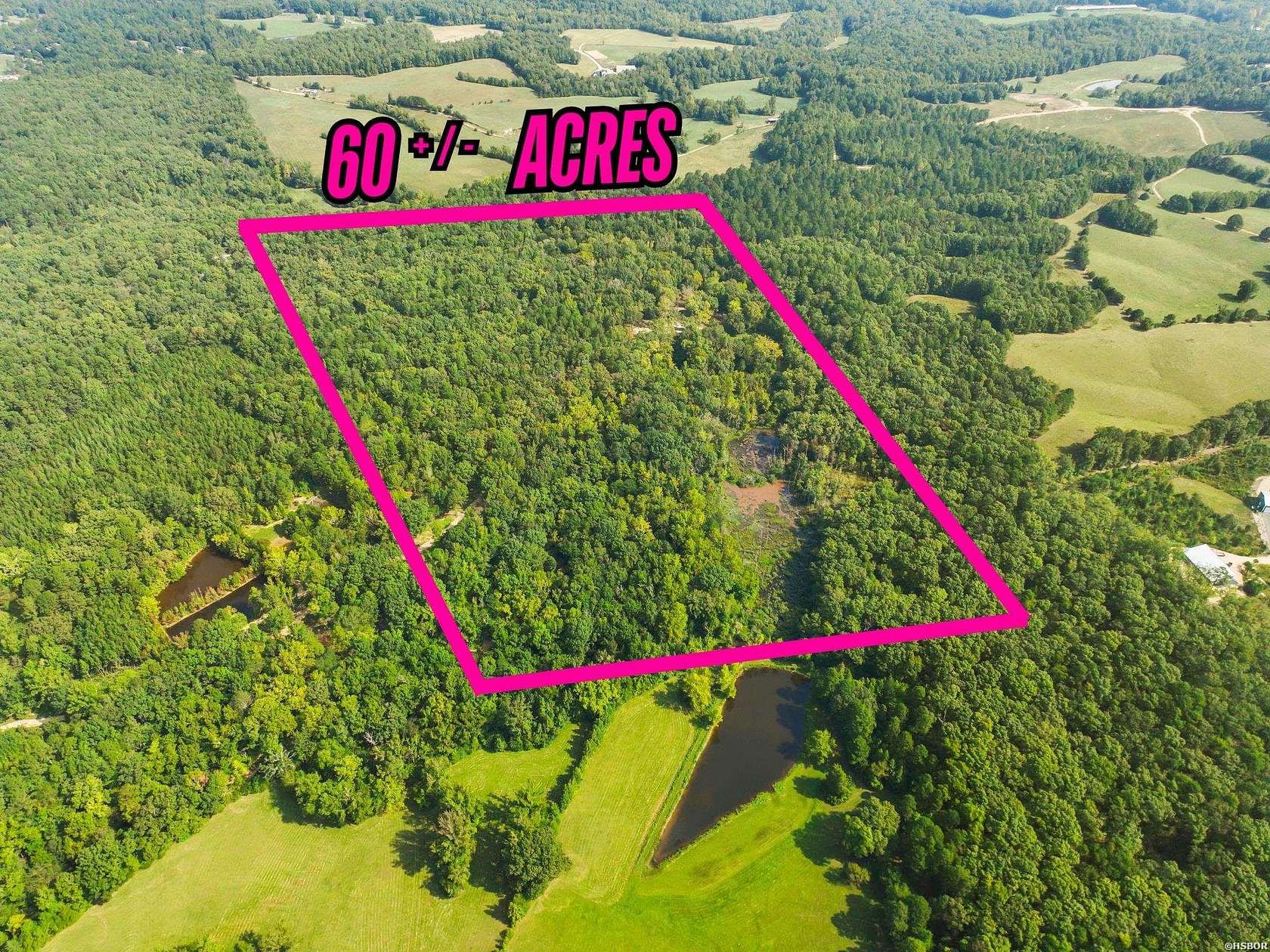 60 Acres of Recreational Land with Home for Sale in Hot Springs, Arkansas