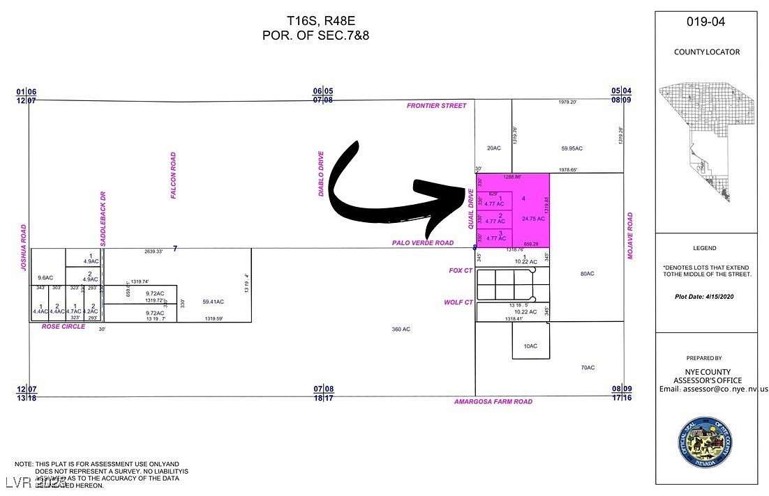 38.2 Acres of Land for Sale in Amargosa Valley, Nevada