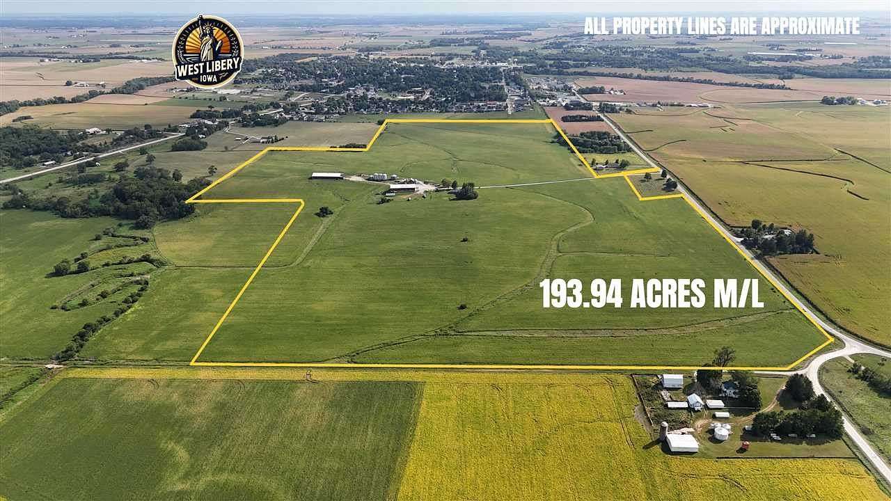194 Acres of Land with Home for Sale in West Liberty, Iowa