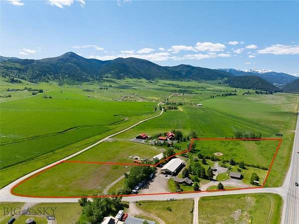 10.2 Acres of Improved Commercial Land for Sale in Gallatin Gateway, Montana