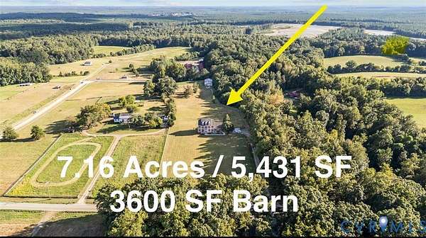 7.16 Acres of Land with Home for Sale in Chesterfield, Virginia