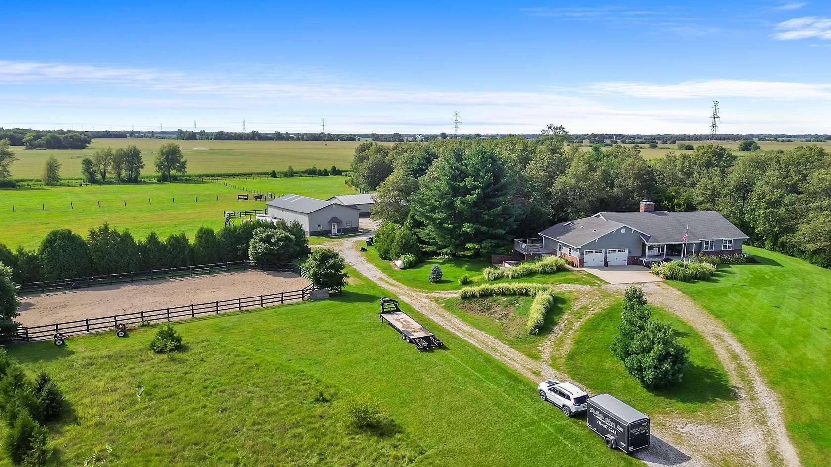 18.6 Acres of Land with Home for Sale in Wheatfield, Indiana