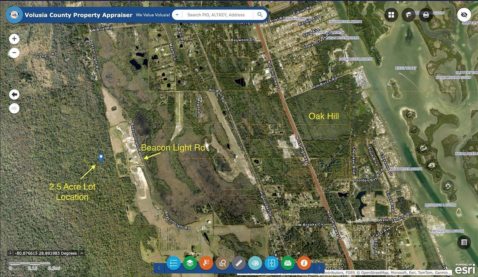2.5 Acres of Land for Sale in Oak Hill, Florida