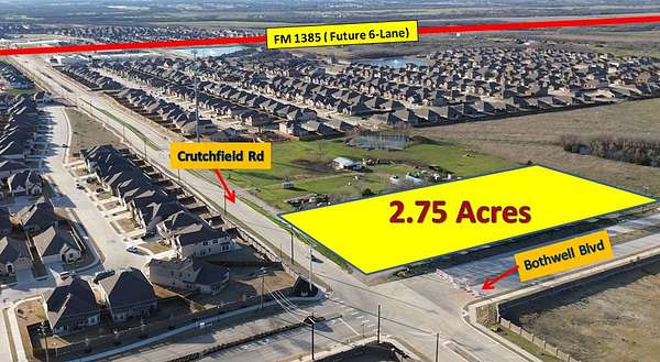 2.75 Acres of Commercial Land for Sale in Aubrey, Texas