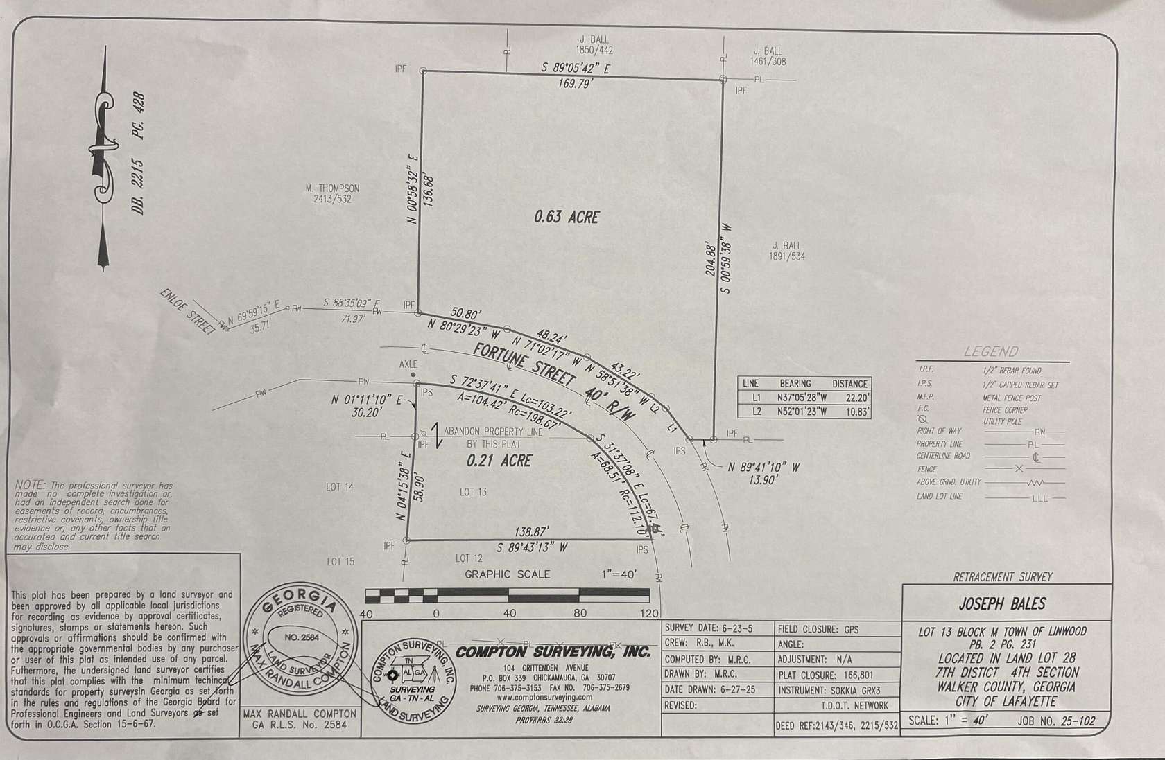 0.63 Acres of Residential Land for Sale in LaFayette, Georgia