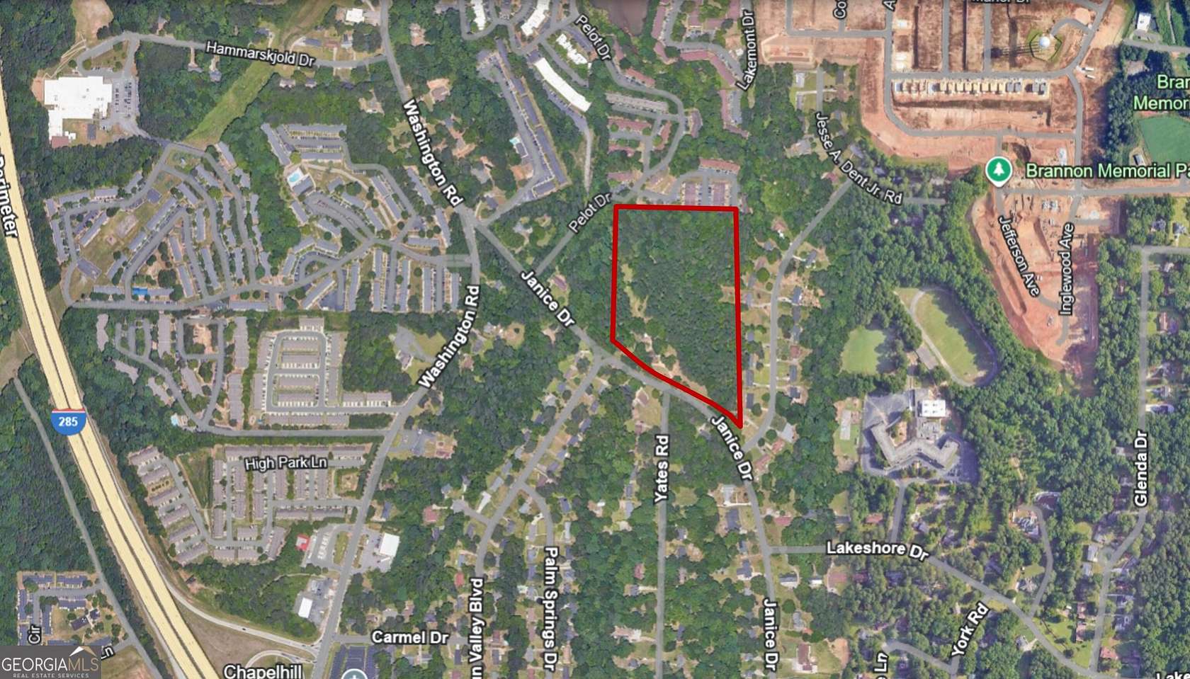 11.1 Acres of Recreational Land for Sale in College Park, Georgia