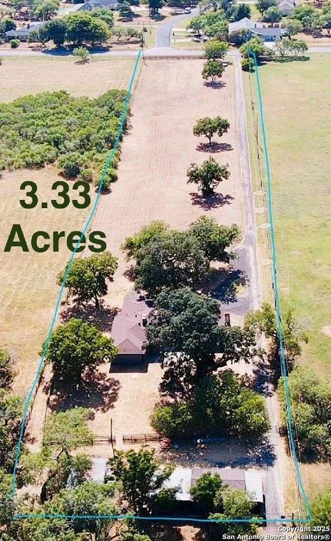 3.33 Acres of Residential Land with Home for Sale in China Grove, Texas