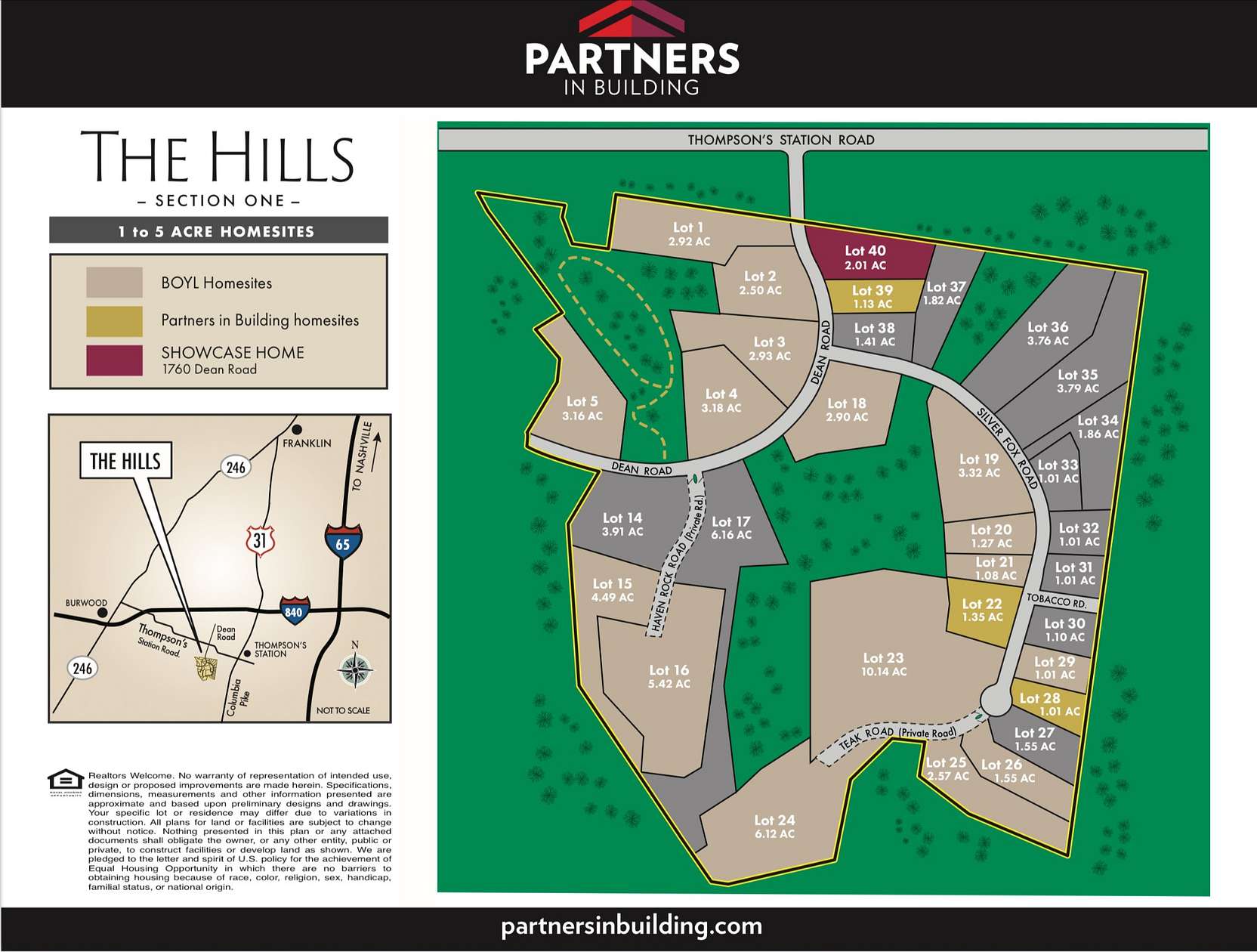1 Acre of Residential Land for Sale in Thompson's Station, Tennessee