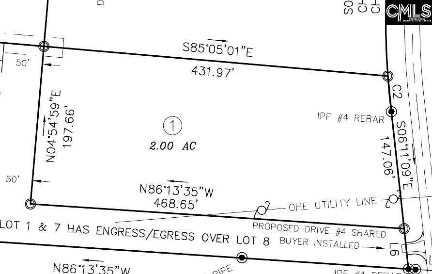 2 Acres of Residential Land for Sale in Leesville, South Carolina