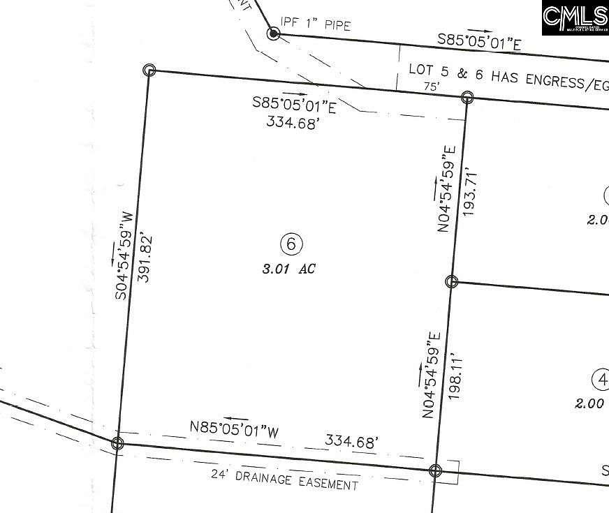 3 Acres of Residential Land for Sale in Leesville, South Carolina