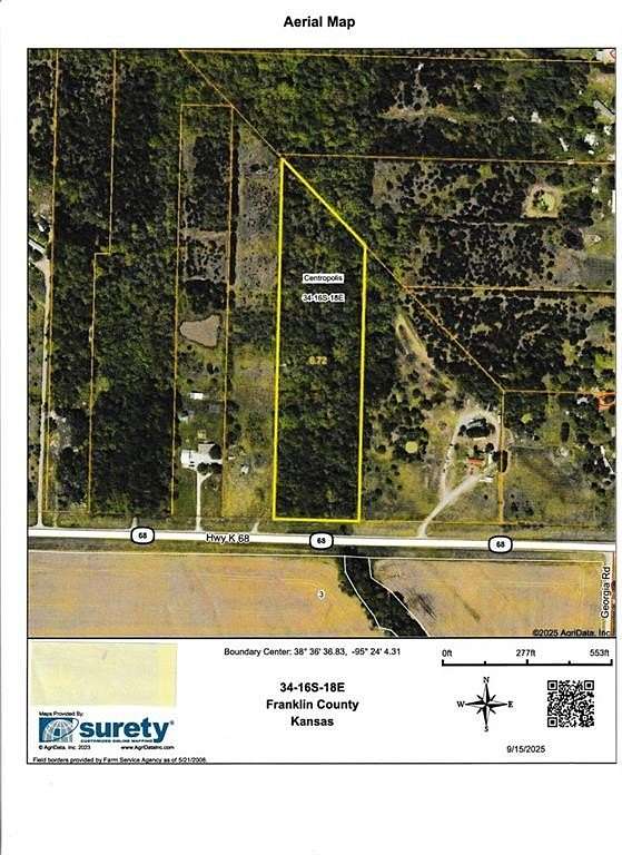 6.7 Acres of Land for Sale in Ottawa, Kansas