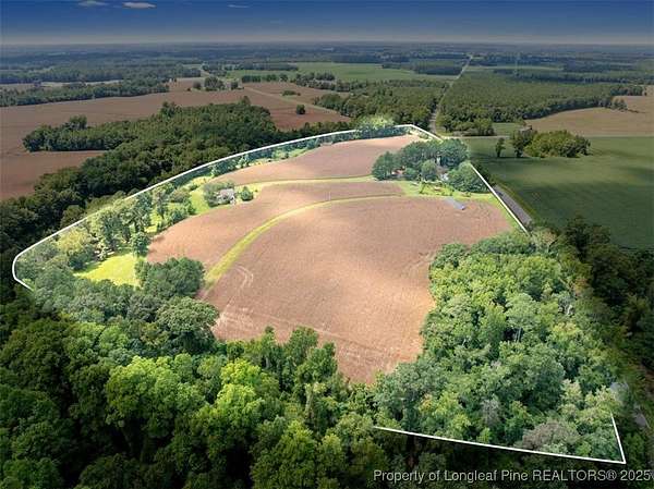 32.6 Acres of Agricultural Land with Home for Sale in Fairmont, North Carolina