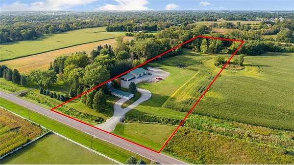 10 Acres of Land with Home for Sale in Owatonna, Minnesota