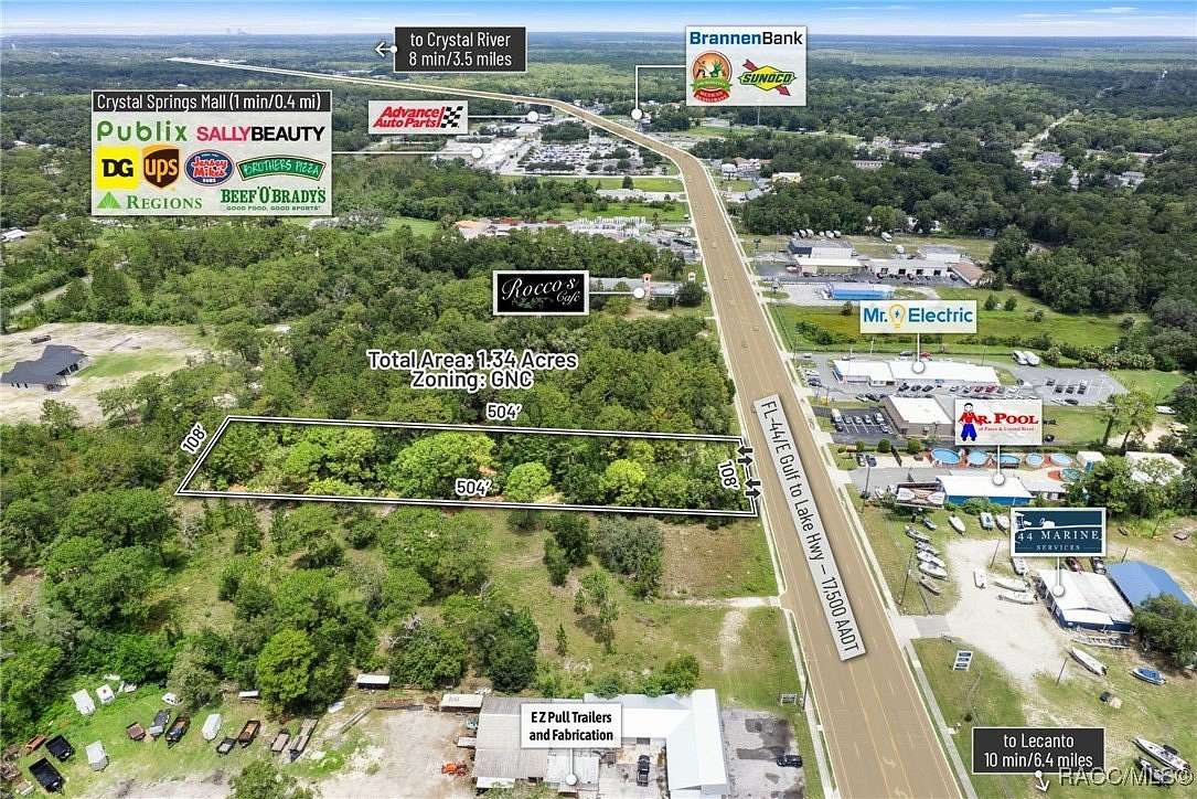 1.34 Acres of Residential Land for Sale in Crystal River, Florida