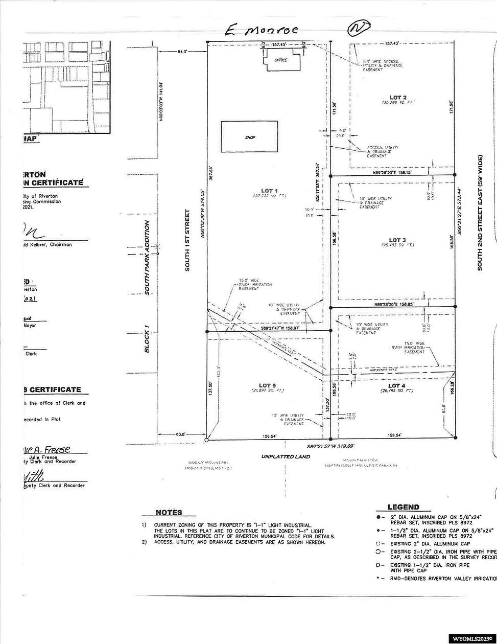 1.2 Acres of Commercial Land for Sale in Riverton, Wyoming