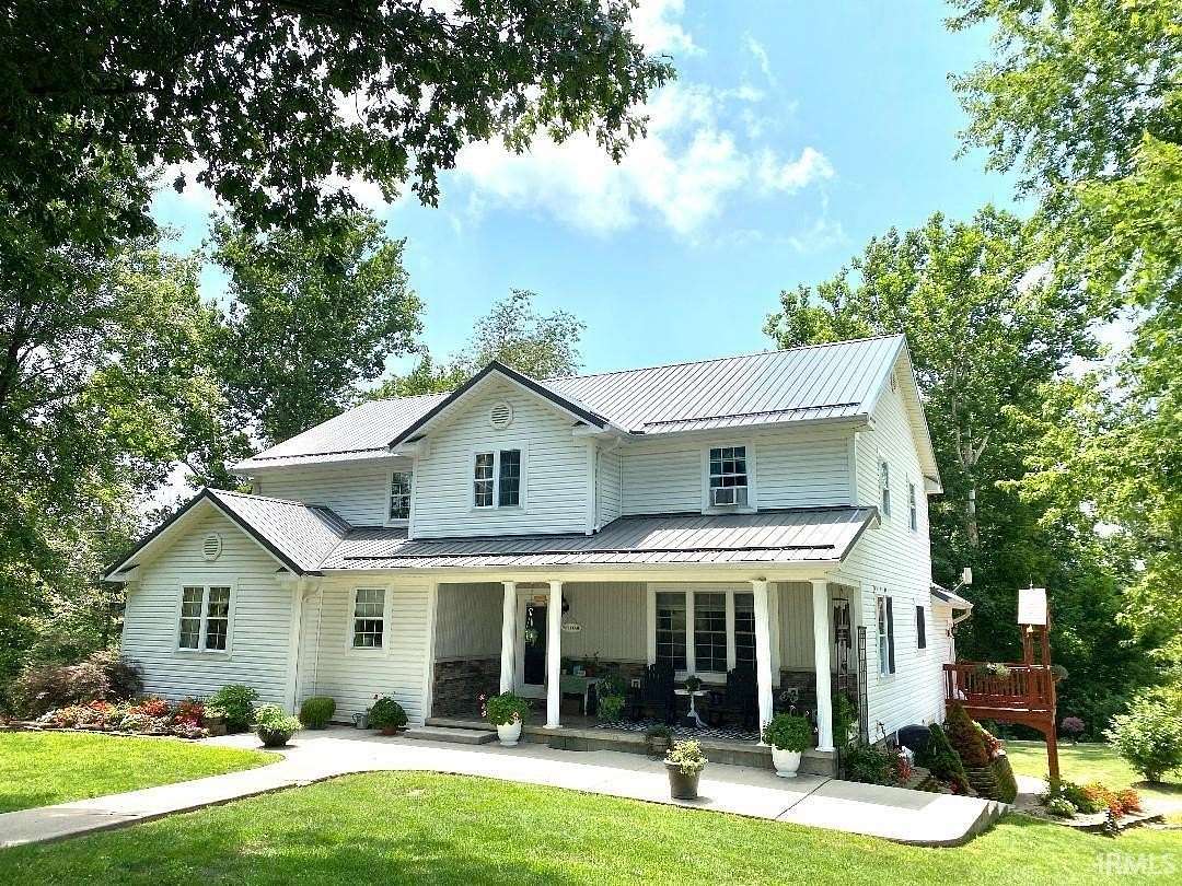 84.5 Acres of Agricultural Land with Home for Sale in Worthington, Indiana