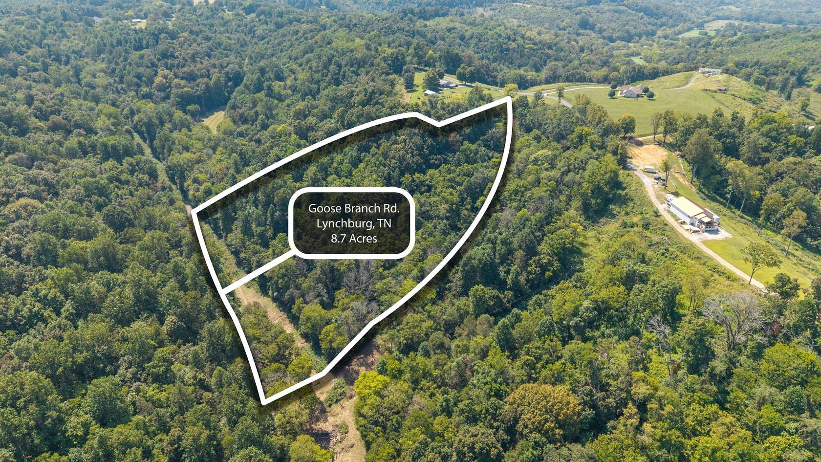 8.7 Acres of Residential Land for Sale in Lynchburg, Tennessee