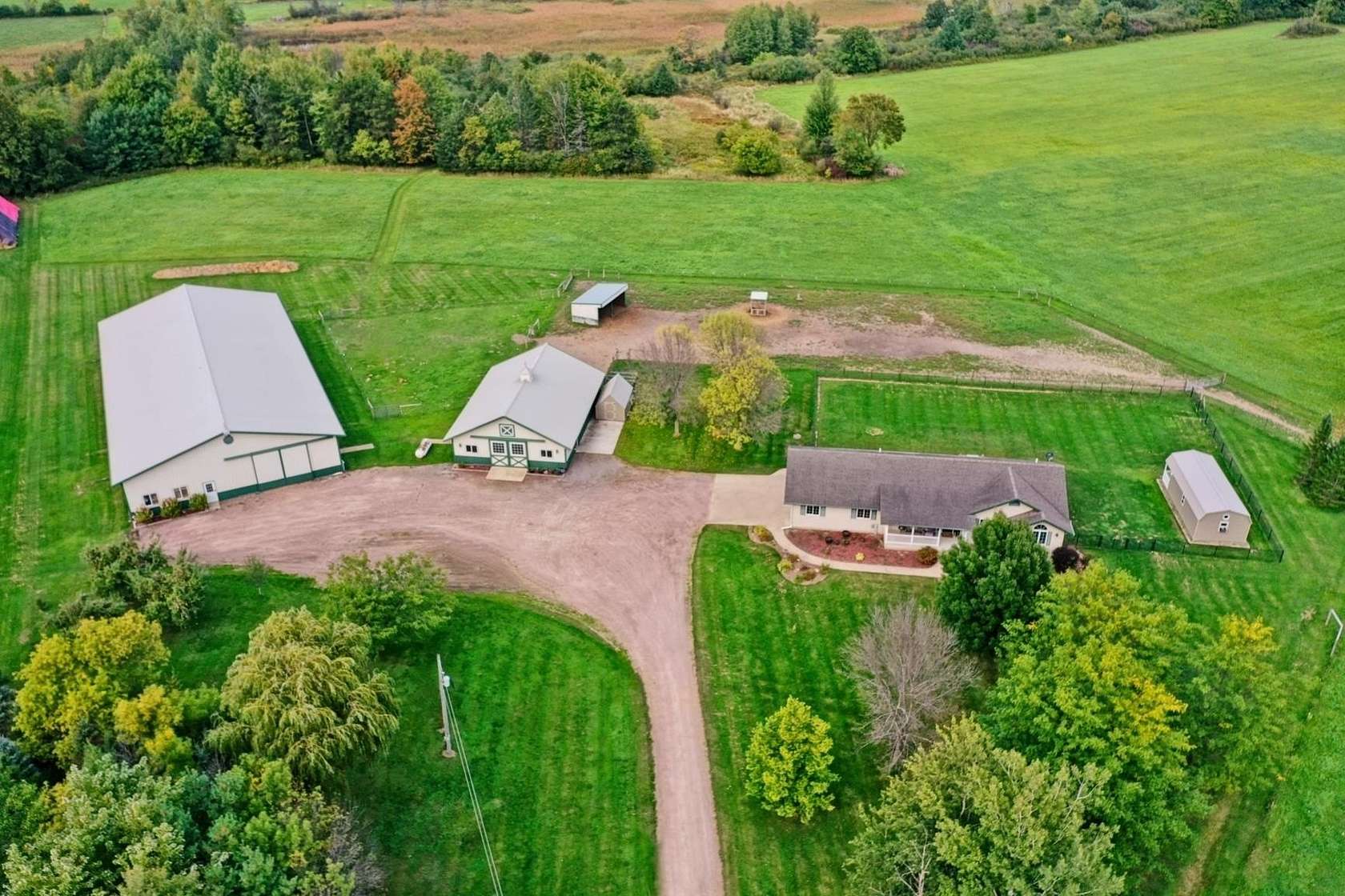 51.9 Acres of Agricultural Land with Home for Sale in Wisconsin Rapids, Wisconsin