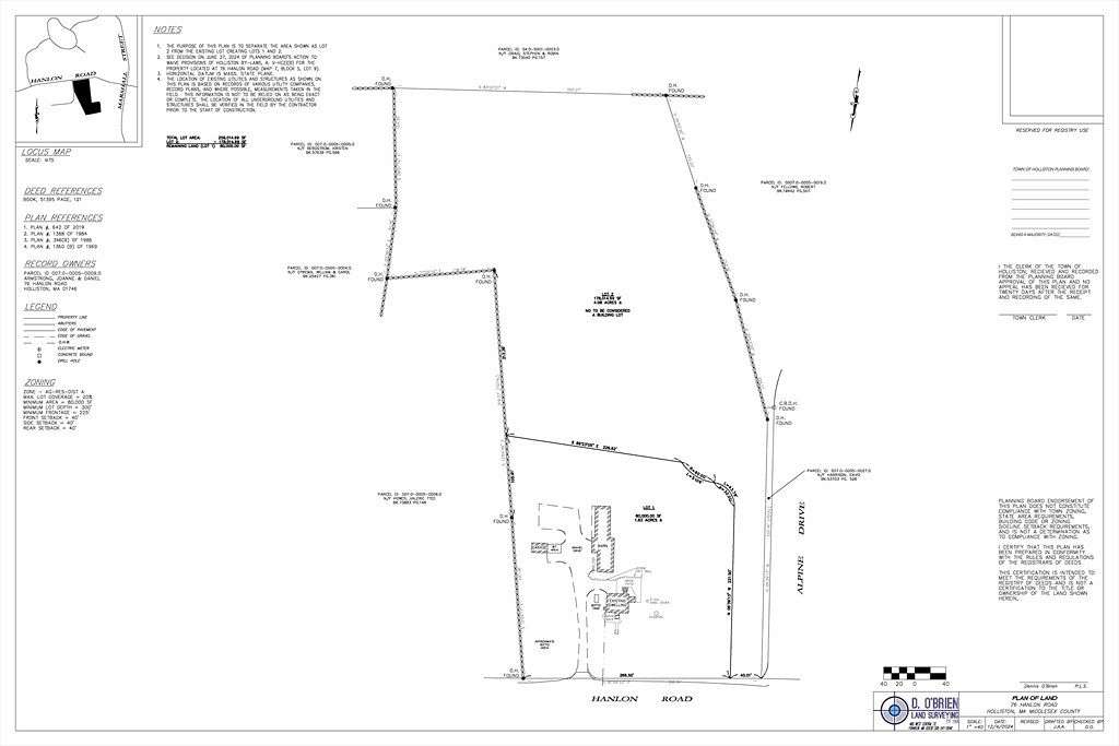 Residential Land for Sale in Holliston, Massachusetts